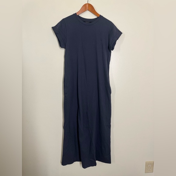 AllSaints Navy Blue Short Sleeve Maxi Dress Size 4 NWOT - Picture 6 of 13
